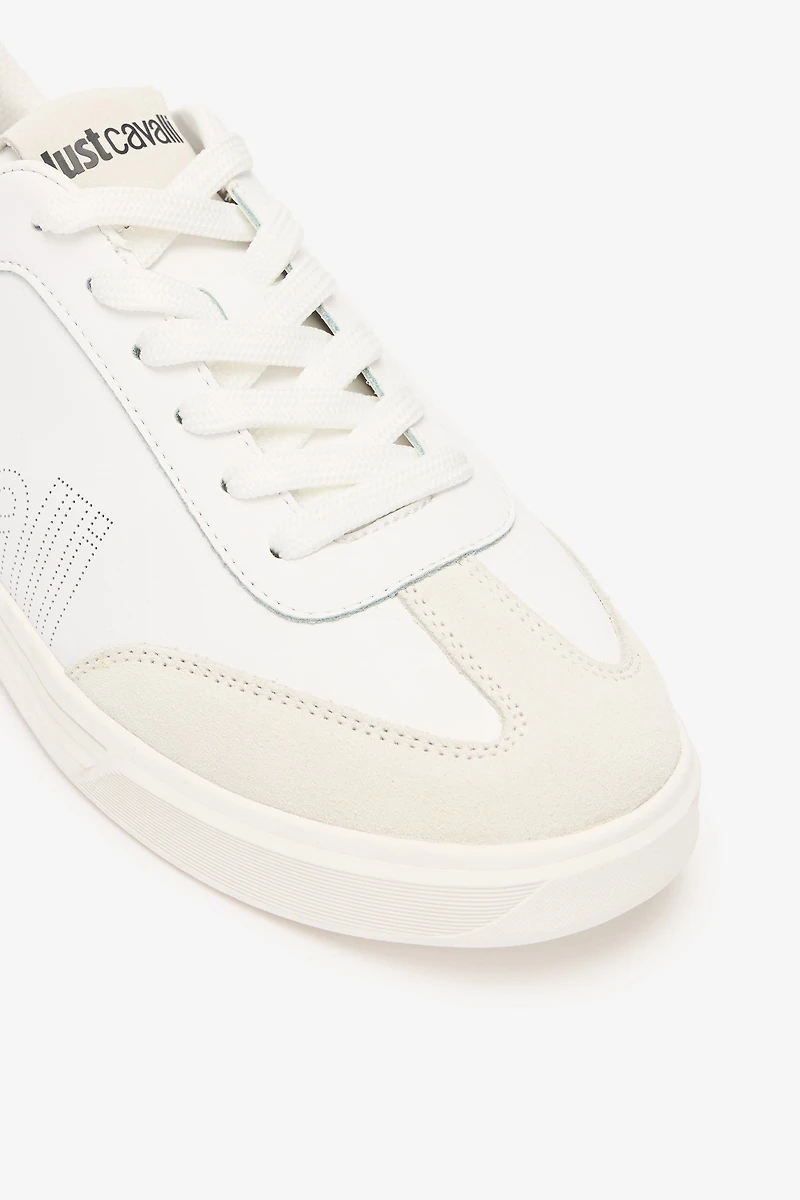 Sneakers With Perforated Logo