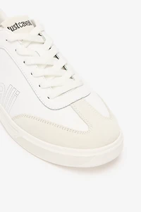 Sneakers With Perforated Logo