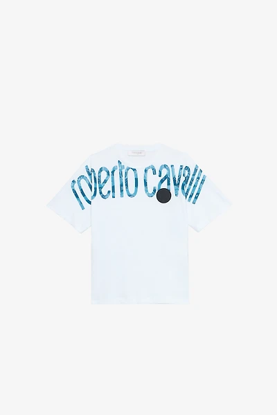 T-Shirt With RC Monogram Patch And Lettering