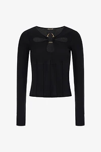 Black Top With Fang Detail