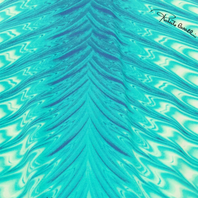Trikini With Optical Glass Print And Snake Ring