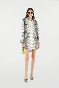 Zebra-Print Long Shirt