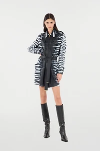 Short Silk Dress With Zebra Print