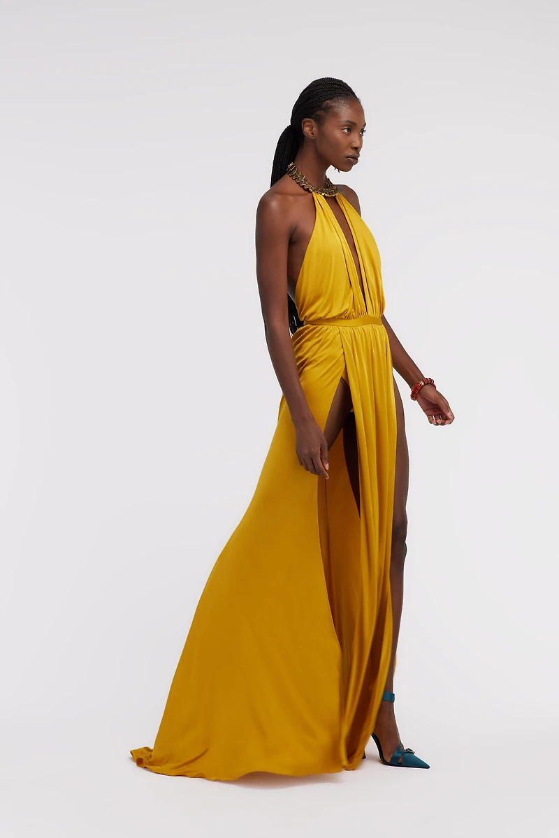Long dress with jewel detail
