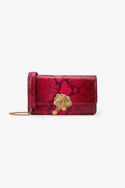 Python And Tiger-Print Bag