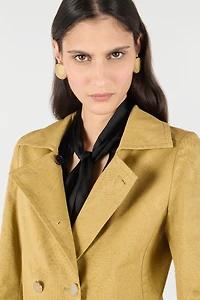 Double-Breasted Jacket With Python Pattern