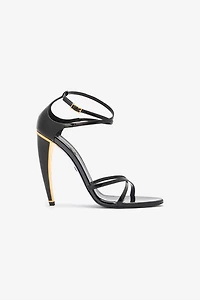 Heeled sandals with Fang heel