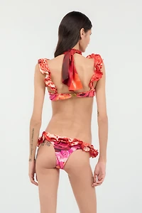 Garden Rose And Cheetah Skin Bikini
