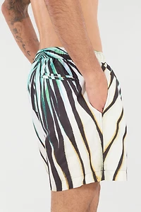 Ray Of Gold Print Nylon Sea Shorts
