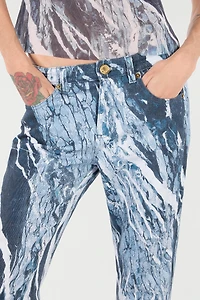 Pants With Marble Print