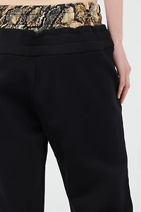 Sports Pants With Python Print Waistband