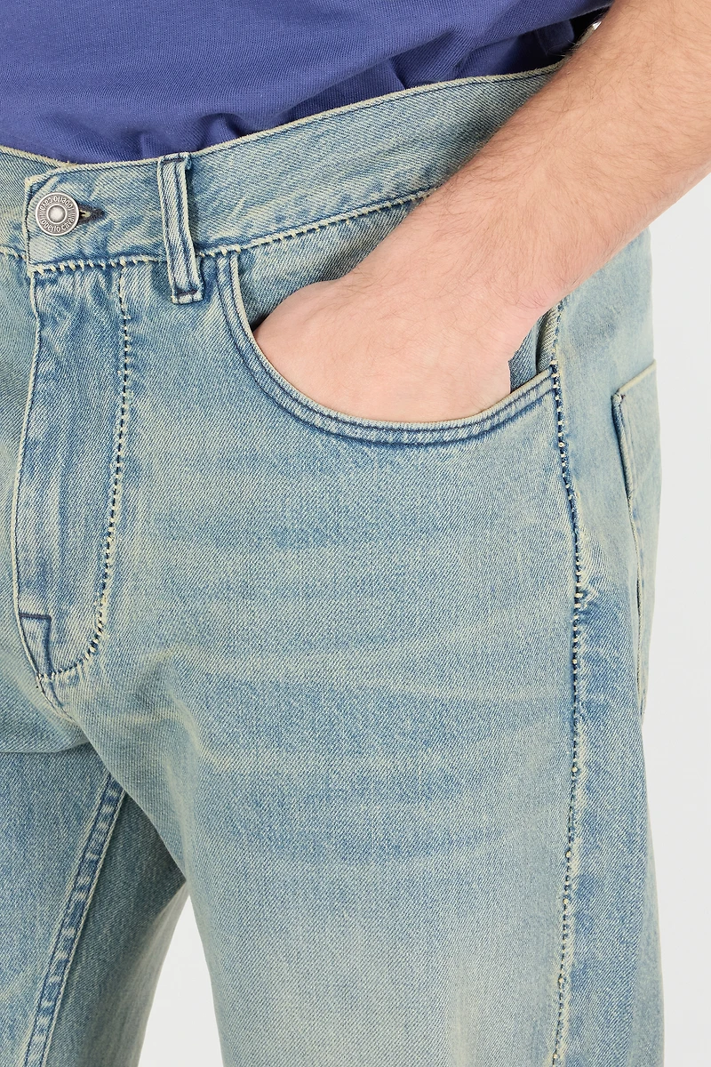 Sandblasted-Effect Jeans