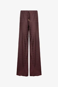 Loose Pants With Mirror Snake Monogram