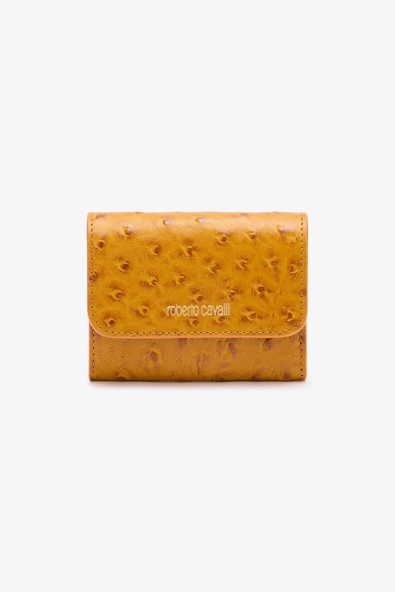 Ostrich-Effect Flap Card Holder