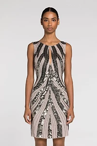 Sequin-embellished silk dress