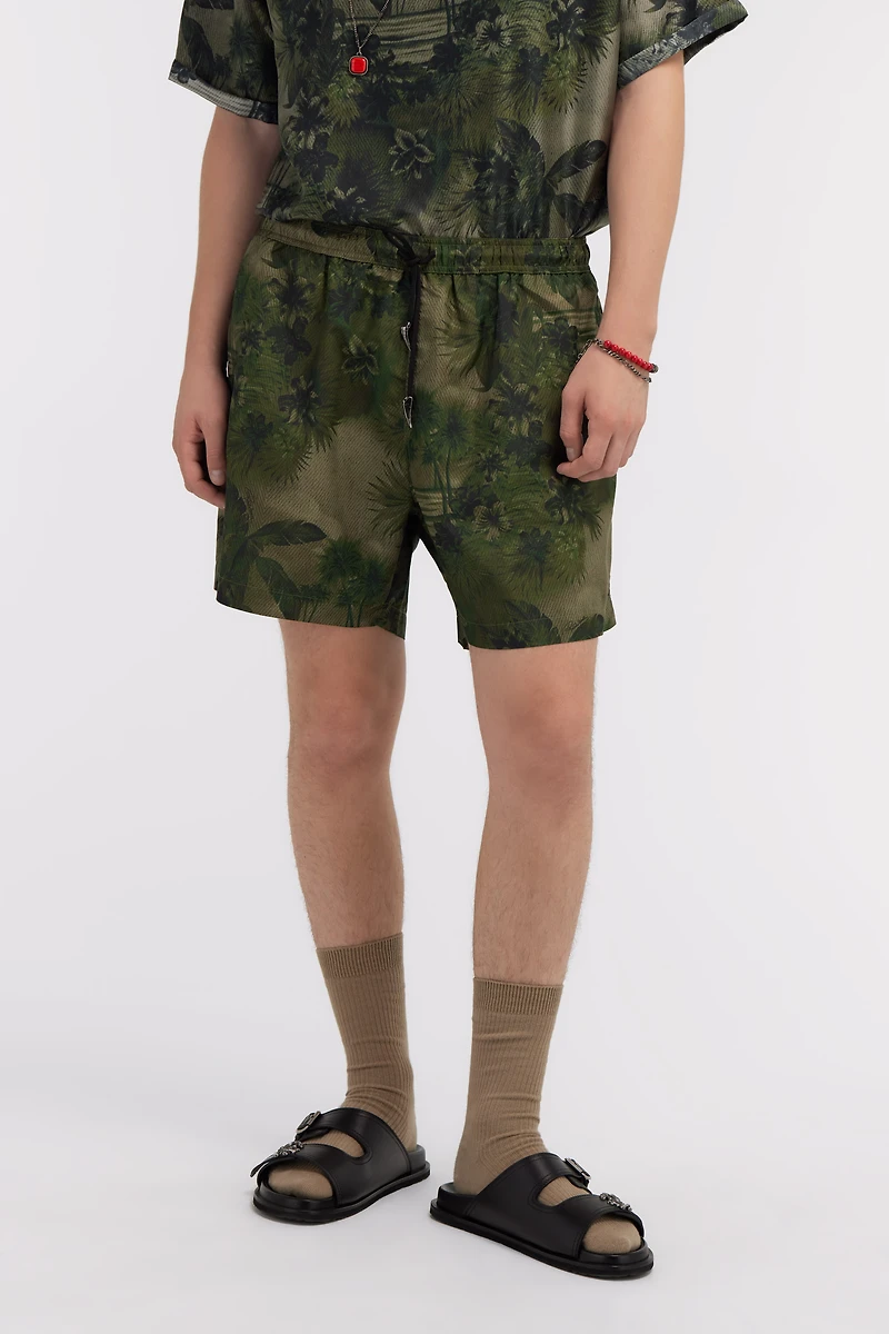 Swim shorts with print