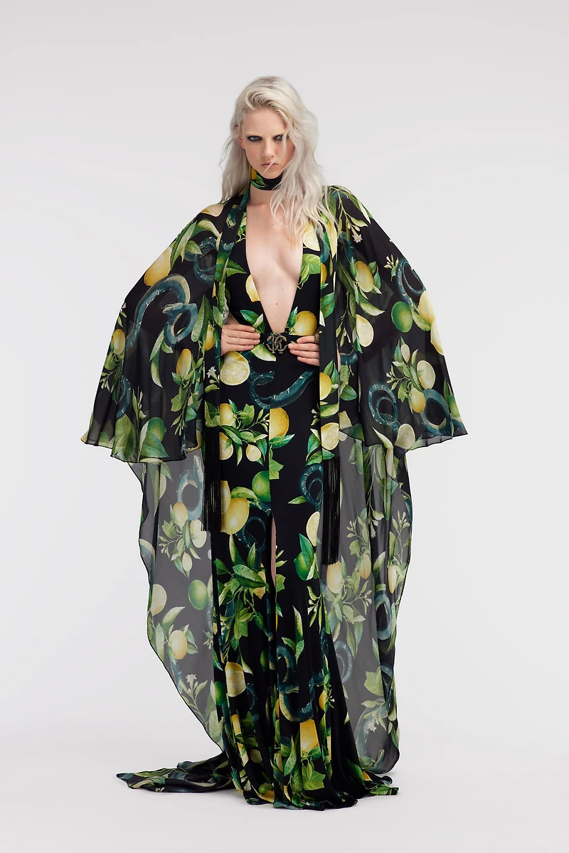 Lemon print kaftan