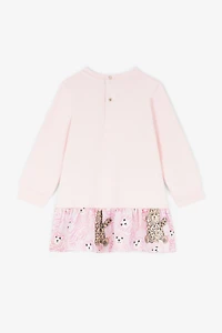 Teddy Bear-Print Sweater Dress
