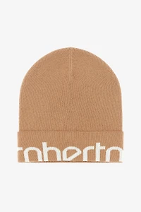 Wool Blend Beanie with Logo