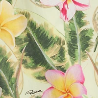 Pants With Flower And Leaf Print