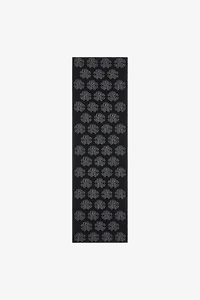 Black Wool Scarf With Monogram RC