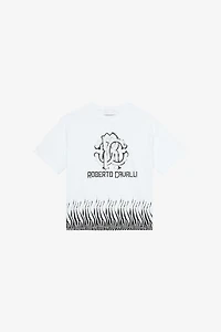 Zebra-Print T-Shirt With RC Monogram And Logo