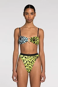Leopard-print bikini bottoms