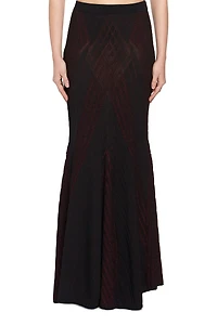 Art deco geometric knit skirt