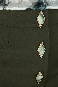 Mini skirt with jewel buttons