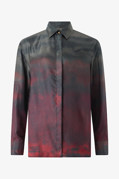 Silk Shirt With A Mottled Effect