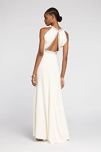 Crystal-embellished mermaid dress