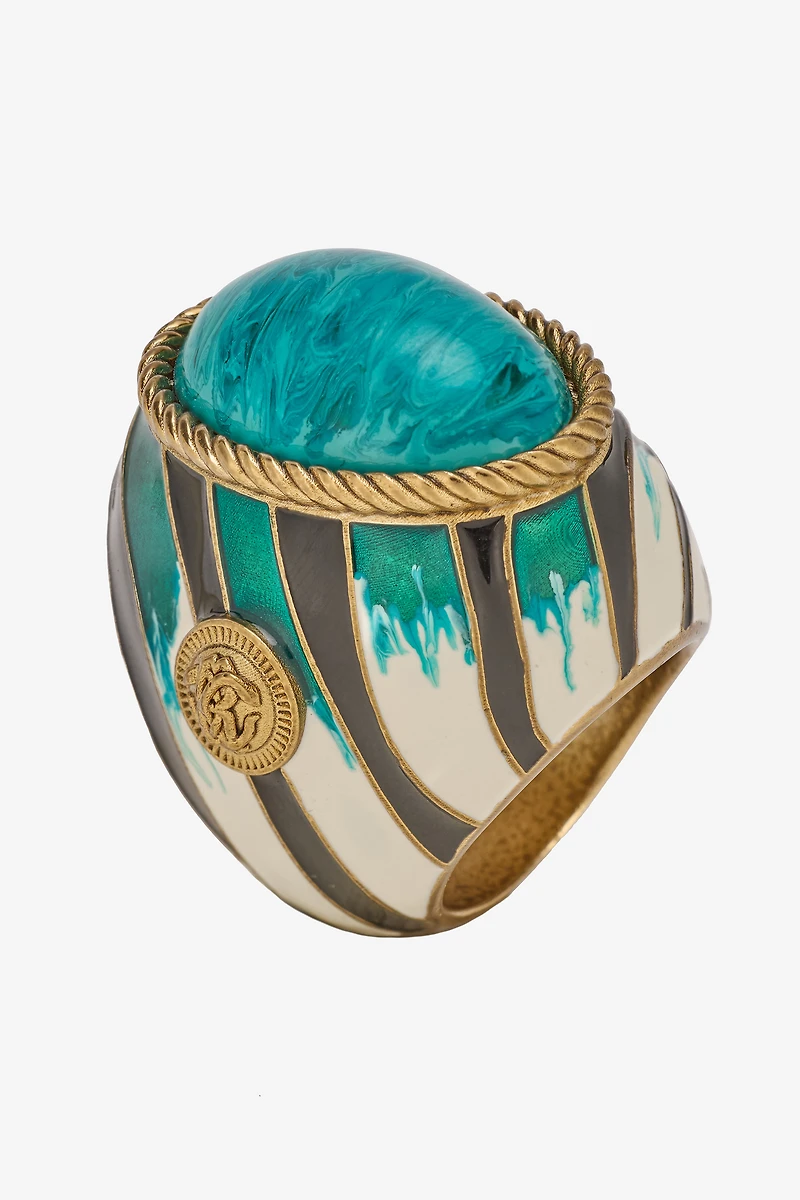Ray Of Sea Print Ring