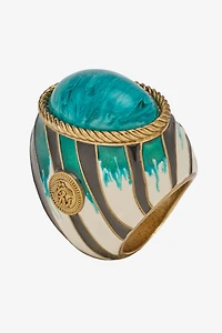 Ray Of Sea Print Ring