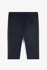RC Monogram-Embroidered Cotton Trousers