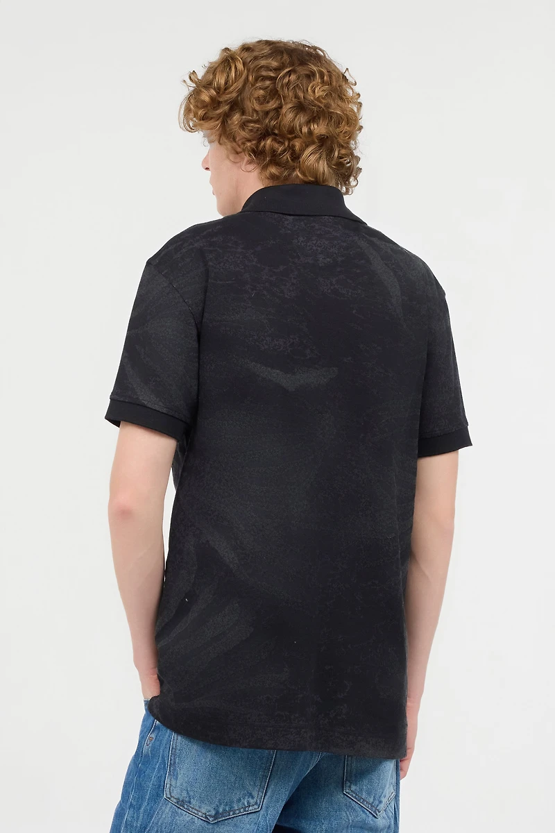Polo Shirt With Animal Print