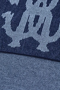 Cotton and Wool Blend Scarf with RC Monogram