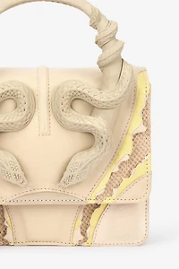 Small Ivory Bag With Snakes