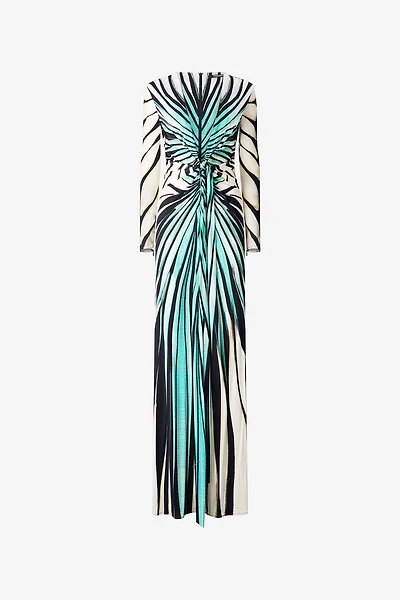 Ray Of Sea Print Dress Maxi