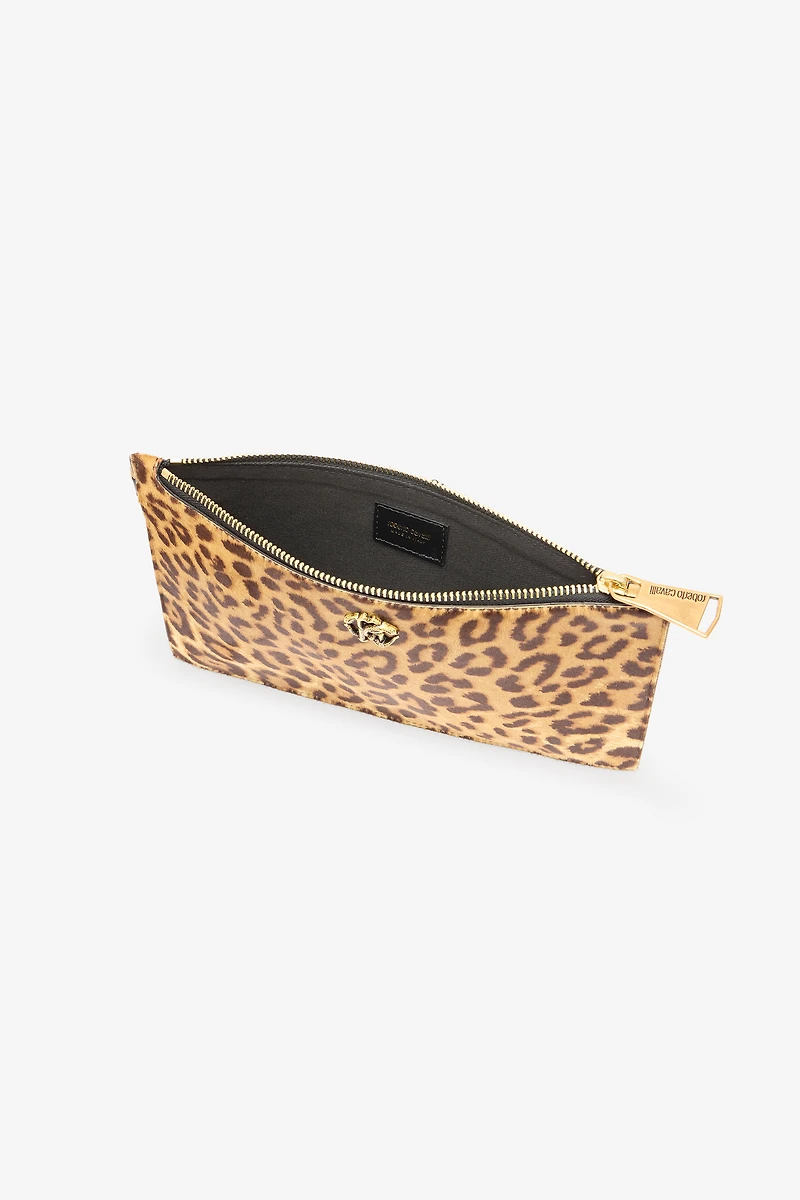 Small Jaguar-Skin Print Clutch