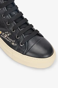 High-Top Sneakers With Studs And Stones