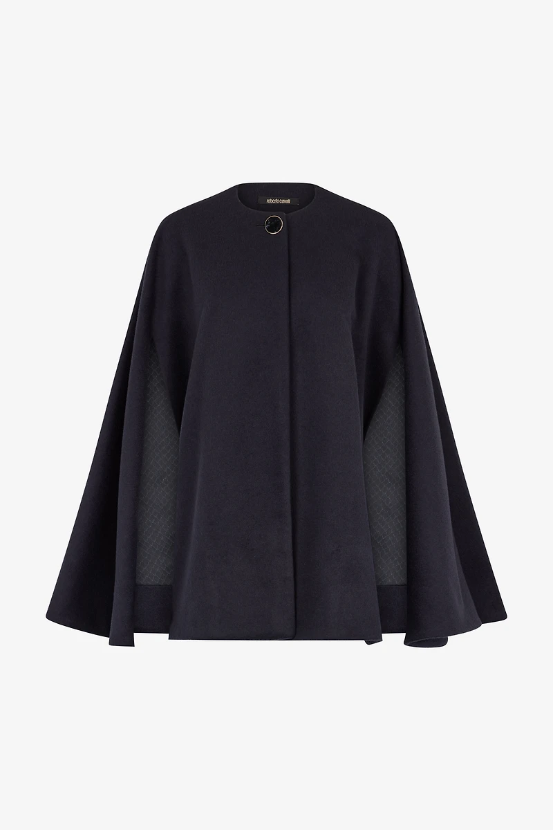 Cashmere-Blend Cape Coat