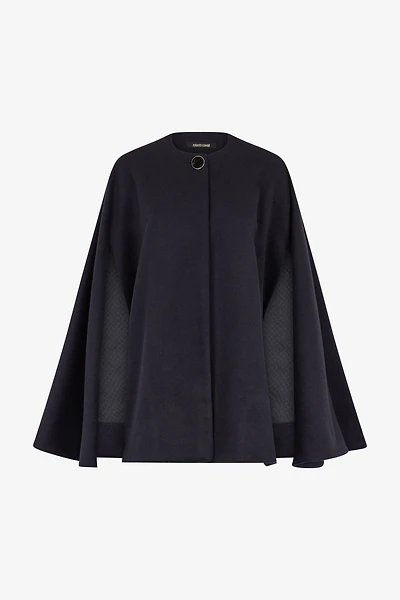 Cashmere-Blend Cape Coat