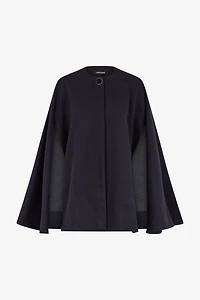 Cashmere-Blend Cape Coat
