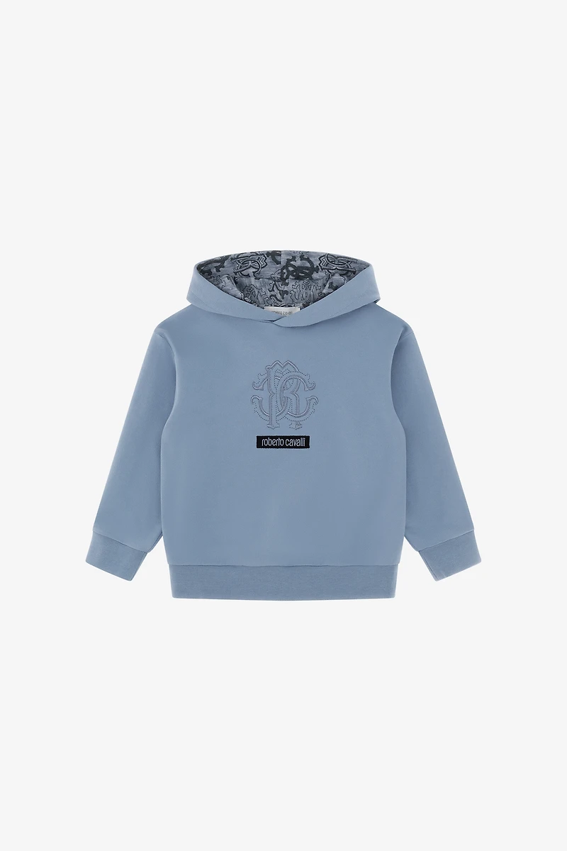 Blue Monogram Hoodie