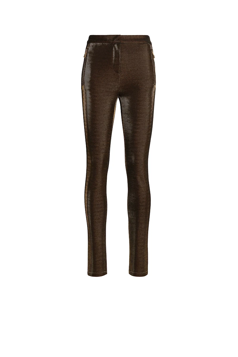Lurex skinny trousers