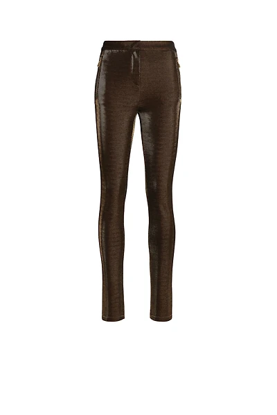 Lurex skinny trousers