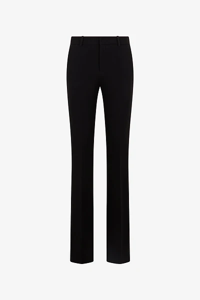 Black Flared Trousers With Rc Monogram