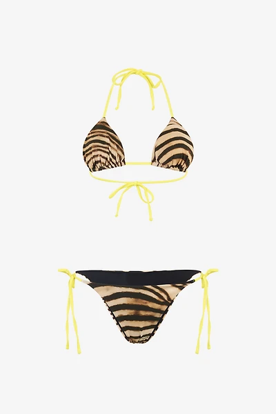 Bikini With Tiger Skin Print