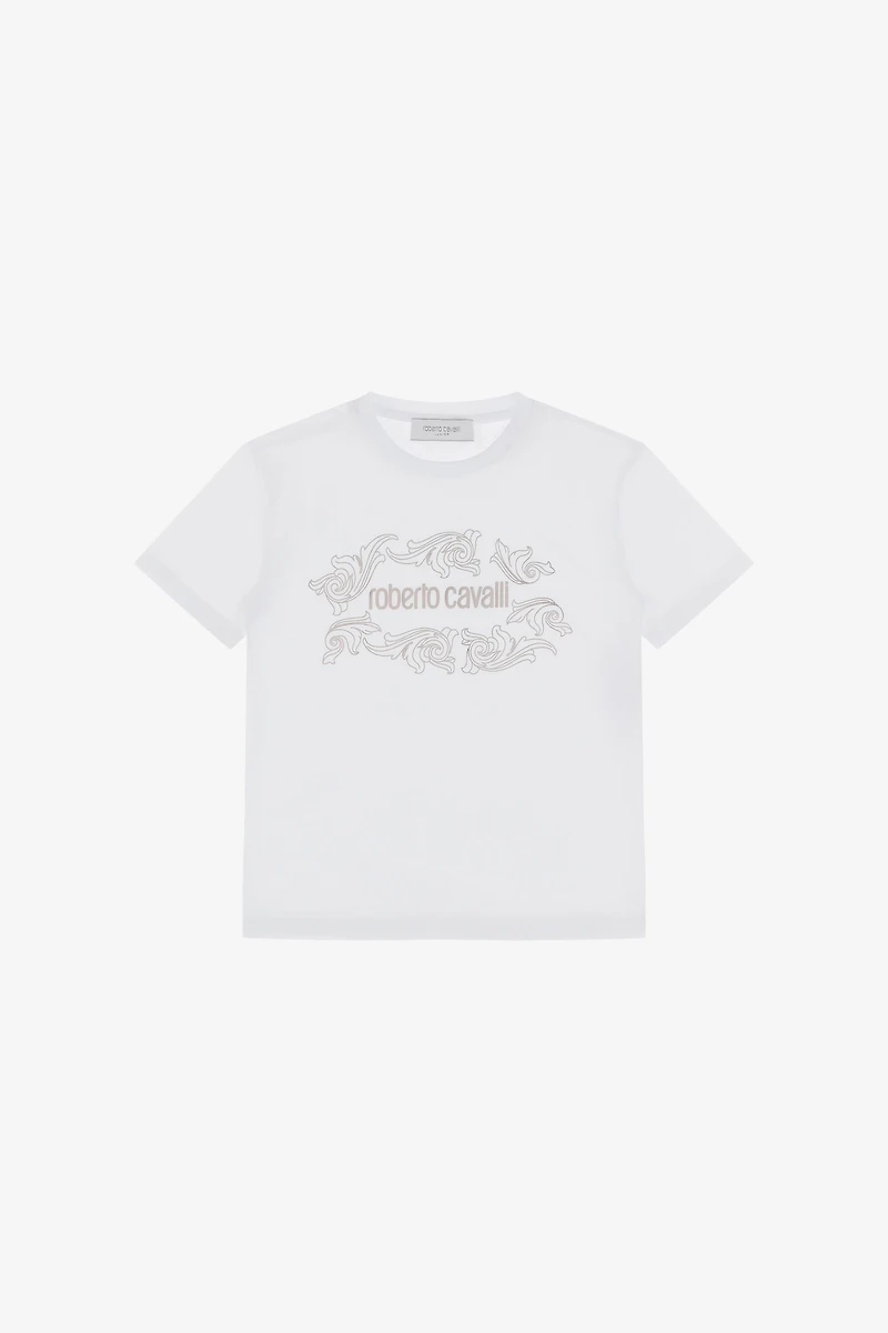 T-Shirt With Logo And Decoration