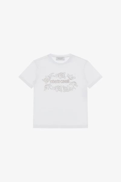 T-Shirt With Logo And Decoration
